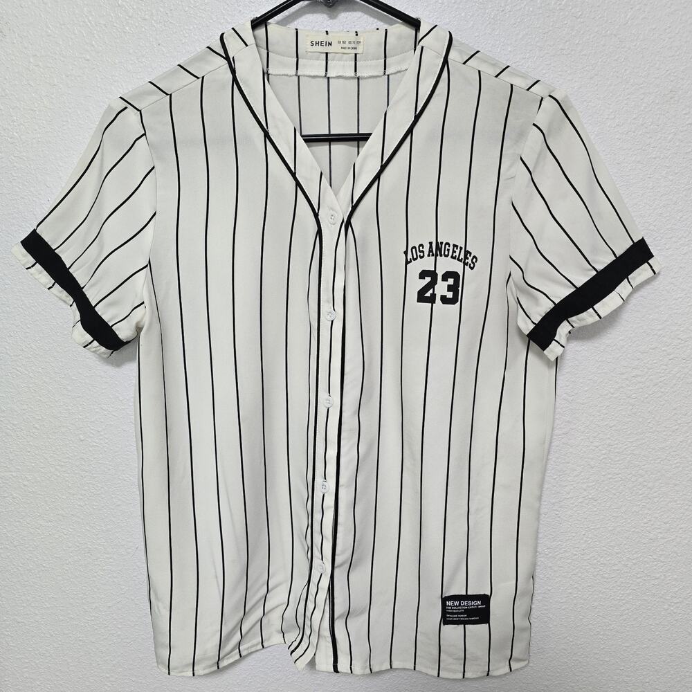 SHEIN‎ Los Angeles White Black Stripe Jersey Number Women's Small